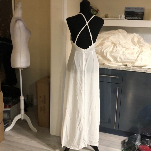 𝅺embroidered Mini with Long Overhang Skirt Dress - Picture 7 of 8